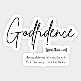 Godfidence Sticker